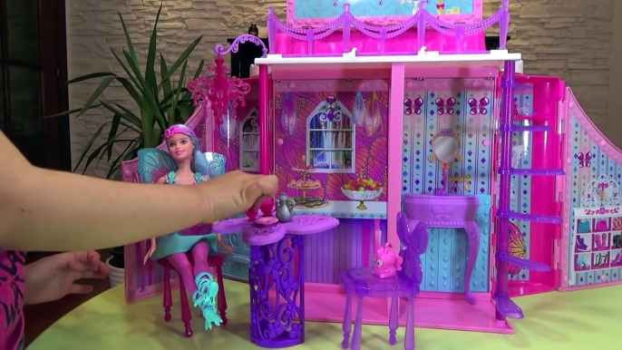 Barbie Mariposa castillo reino hadas Barbie Butterfly Fairy Princess doll house juguetes barbie toys