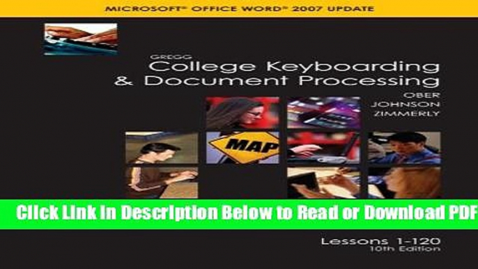 [Get] Gregg College Keyboarding   Document Processing (GDP); Microsoft Word 2007 Update, Lessons