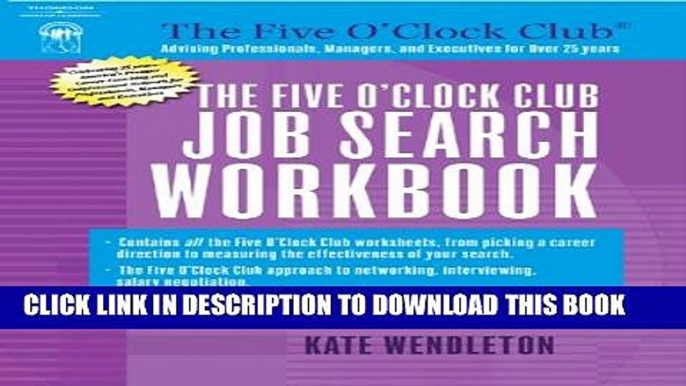 [PDF] The Five O Clock Club Job Search Workbook Full Online