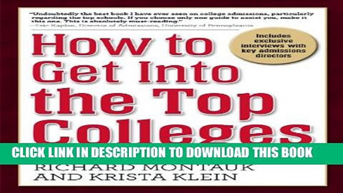 New Book How to Get Into the Top Colleges, 3rd ed