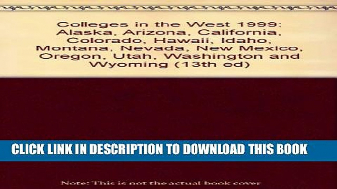 New Book Peterson s 1999 Colleges in the West (13th ed)