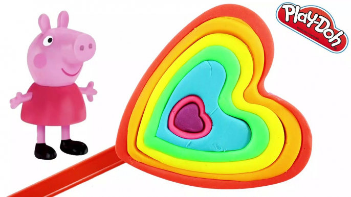 Play Doh Stop Motion - Play Doh Ice Cream - Creations ice cream heart rainbow vs peppa pig español toys