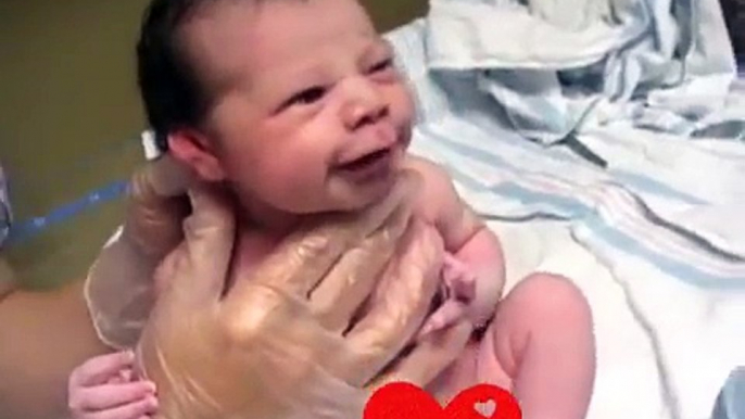 After Birth Newborn Baby Start Laughing, Newborn Baby Smiling