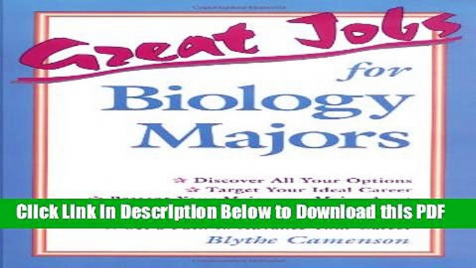 [Read] Great Jobs for Biology Majors Free Books