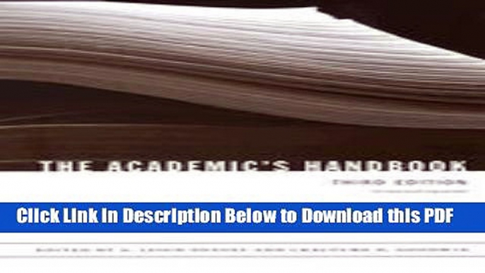 [Read] Academics Handbook", 3rd (third) Edition Popular Online