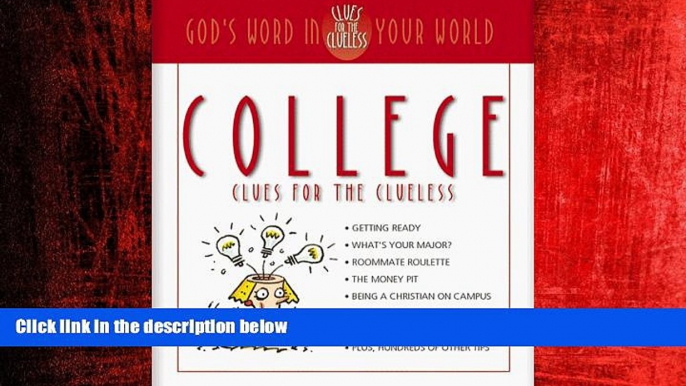 Choose Book College Clues for the Clueless: God s Word in Your World