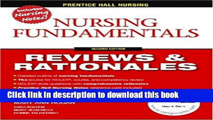 Read Prentice Hall Reviews   Rationales: Nursing Fundamentals (2nd Edition)  Ebook Free