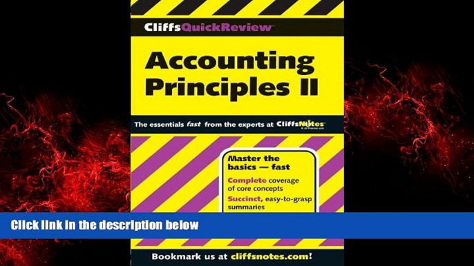 Enjoyed Read CliffsQuickReview Accounting Principles II (Cliffs Quick Review (Paperback)) (Bk. 2)