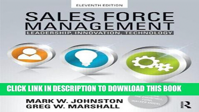 [PDF] Sales Force Management: Leadership, Innovation, Technology - 11th edition Full Online