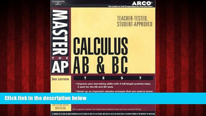 Choose Book Master AP Calculus AB, 3rd ed (Arco Master the AP Calculus AB   BC Test)