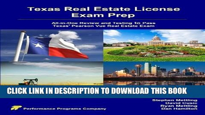 [Read PDF] Texas Real Estate License Exam Prep: All-in-One Review and Testing to Pass Texas