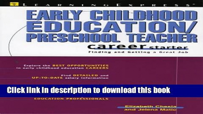 [PDF] Early Childhood Education/Preschool Teacher Career Starter Popular Online