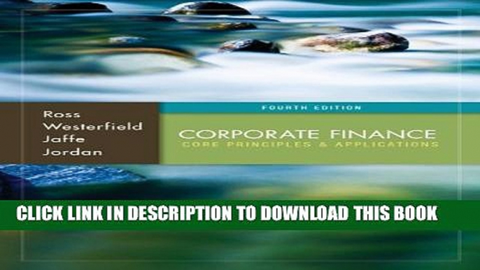 [PDF] Corporate Finance: Core Principles and Applications (McGraw-Hill/Irwin Series in Finance,