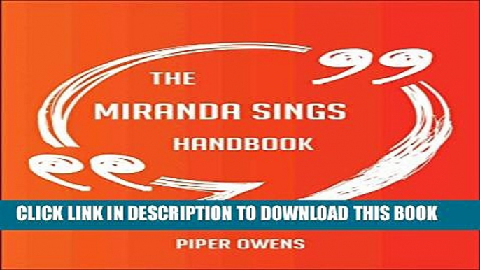 [PDF] The Miranda Sings Handbook - Everything You Need To Know About Miranda Sings Full Colection