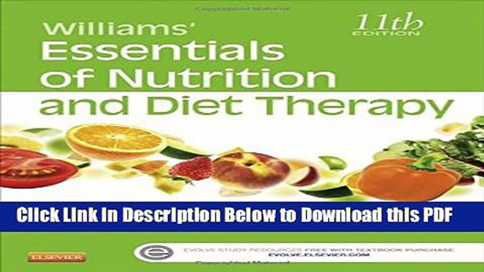 [Read] Williams  Essentials of Nutrition and Diet Therapy, 11e Ebook Free