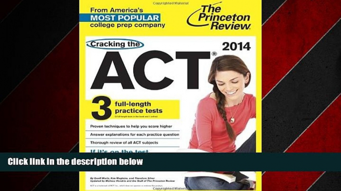 Enjoyed Read Cracking the ACT with 3 Practice Tests, 2014 Edition (College Test Preparation)