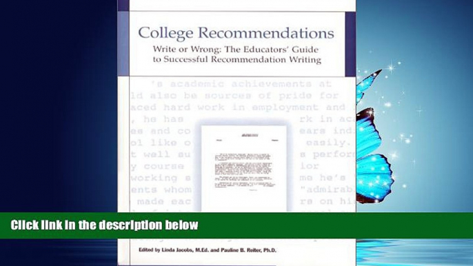 Choose Book College Recommendations  Write or Wrong: The Educators  Guide to Successful
