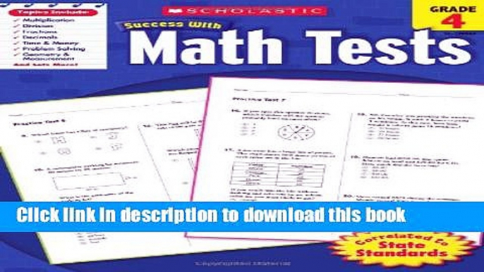 Read Scholastic Success with Math Tests, Grade 4 (Scholastic Success with Workbooks: Tests Math)