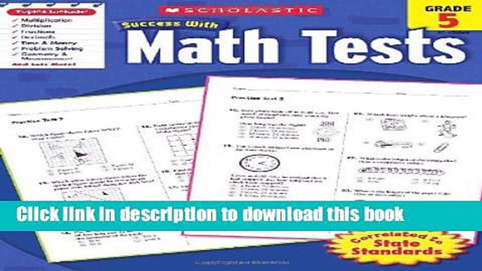 Read Scholastic Success with Math Tests, Grade 5 (Scholastic Success with Workbooks: Tests Math)