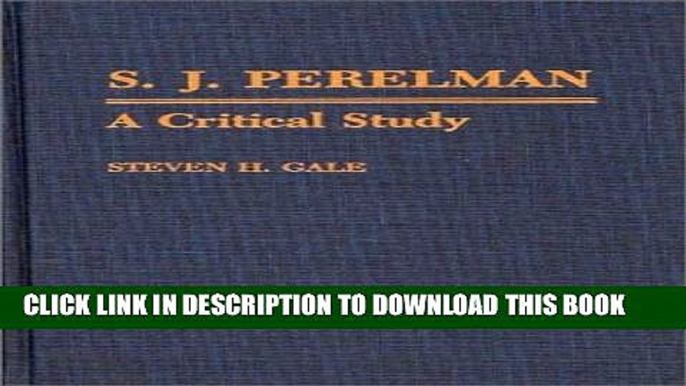 [PDF] S.J. Perelman: A Critical Study (Contributions to the Study of Popular Culture) Popular Online