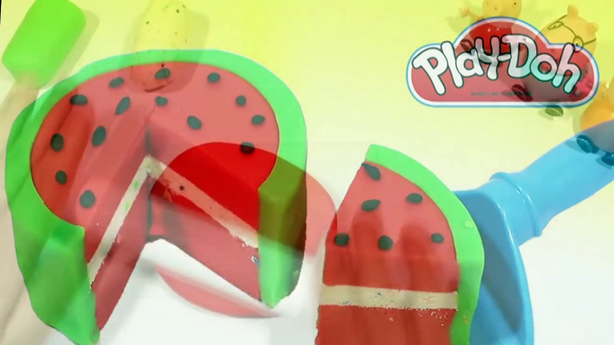 PLAY DOH ICE CREAM Watermelon FROZEN - Create Watermelon Ice Cream For Peppa Pig Español Toys