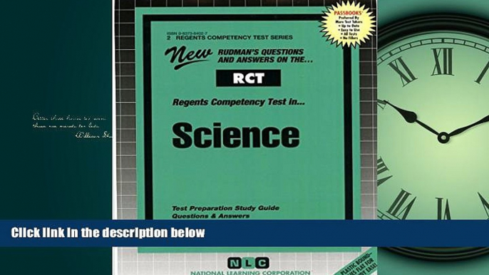 Popular Book SCIENCE (Regents Competency Test Series) (Passbooks) (REGENTS COMPETENCY TEST SERIES