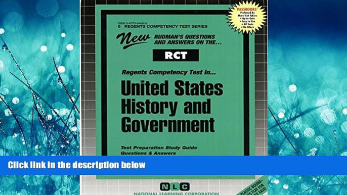 Popular Book UNITED STATES HISTORY AND GOVERNMENT (Regents Competency Test Series) (Passbooks)