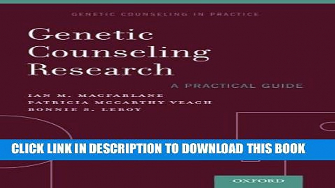 Collection Book Genetic Counseling Research: A Practical Guide (Genetic Counselling in Practice)