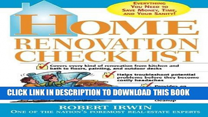 [PDF] Home Renovation Checklist: Everything You Need to Know to Save Money, Time, and Your Sanity