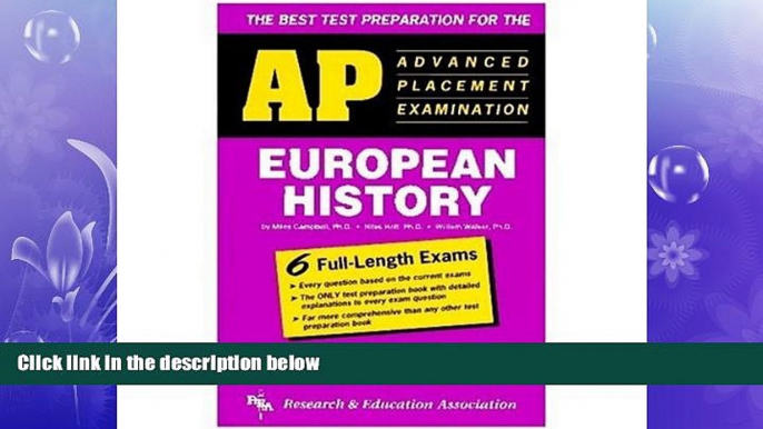 different   AP European History (REA) - The Best Test Prep for the Advanced Placement Exam