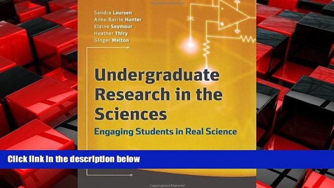 Enjoyed Read Undergraduate Research in the Sciences: Engaging Students in Real Science