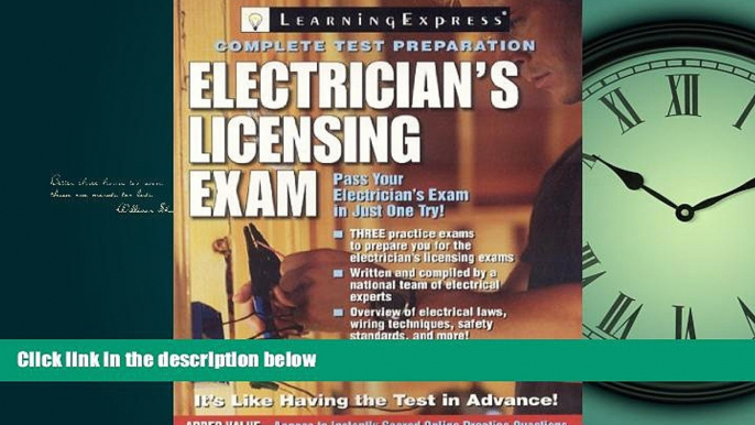 Choose Book Electrician s Licensing Exam