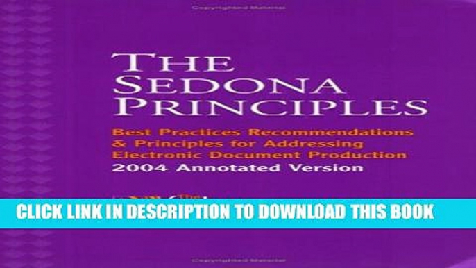 [PDF] The Sedona Principles: Best Practices Recommendations   Principles for Addressing Electronic