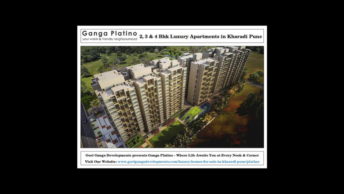 2, 3 and 4 BHK Luxury Residential Flats for sale in Kharadi Pune at Ganga Platino