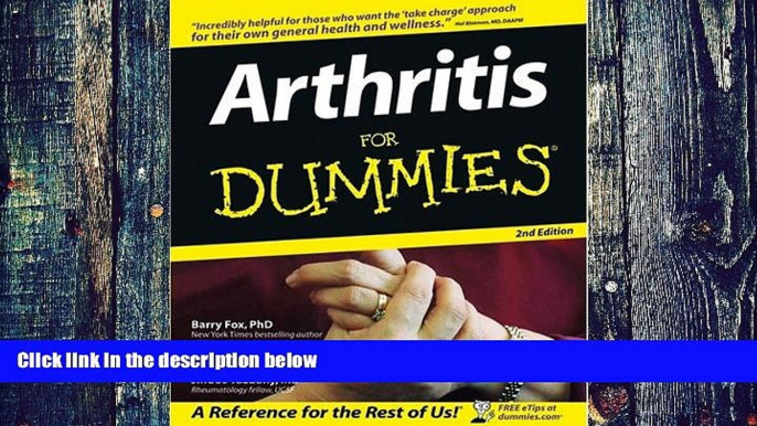 Big Deals  Arthritis For Dummies  Best Seller Books Most Wanted