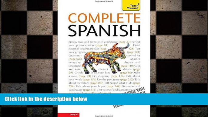 book online Complete Spanish with Two Audio CDs: A Teach Yourself Guide (Teach Yourself Language)