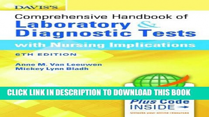 Collection Book Davis s Comprehensive Handbook of Laboratory and Diagnostic Tests With Nursing