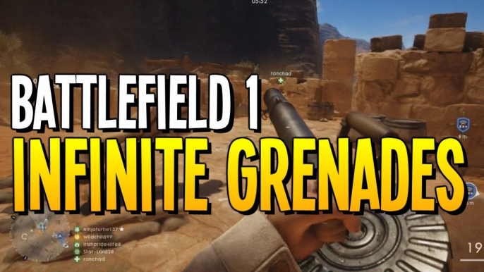 Battlefield 1: INFINITE GRENADES | SUPPORT CLASS (Multiplayer Gameplay)