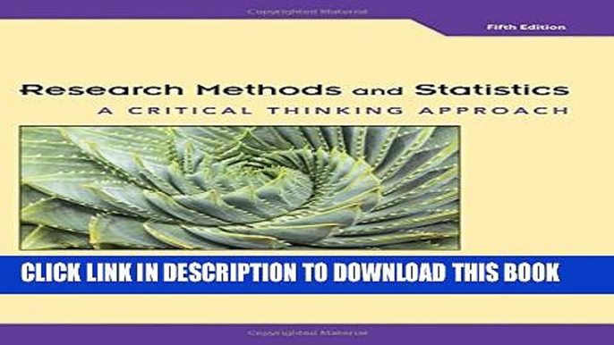 Collection Book Research Methods and Statistics: A Critical Thinking Approach