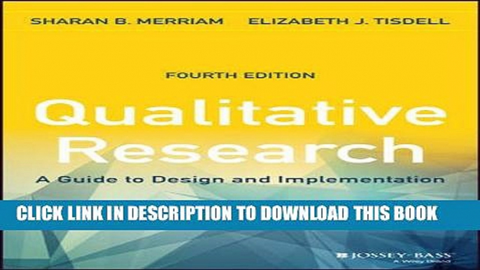 New Book Qualitative Research: A Guide to Design and Implementation (JOSSEY-BASS HIGHER   ADULT