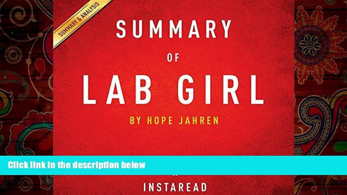 EBOOK ONLINE  Summary of Lab Girl: by Hope Jahren | Includes Analysis  FREE BOOOK ONLINE