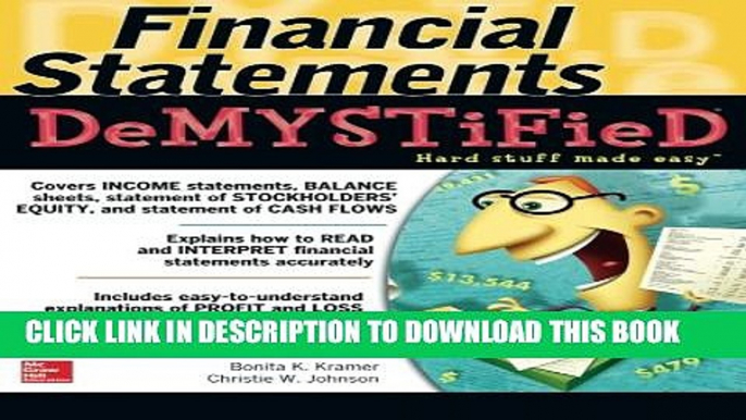 New Book Financial Statements Demystified: A Self-Teaching Guide