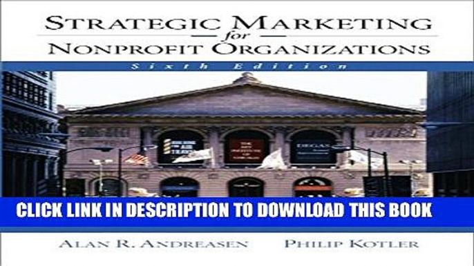 New Book Strategic Marketing for NonProfit Organizations (6th Edition)