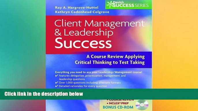 book online Client Management and Leadership Success: A Course Review Applying Critical thinking