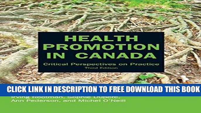 New Book Health Promotion in Canada, 3rd Edition: Critical Perspectives on Practice