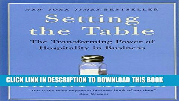 Collection Book Setting the Table: The Transforming Power of Hospitality in Business