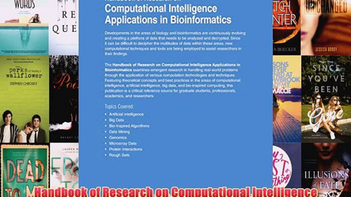 [PDF] Handbook of Research on Computational Intelligence Applications in Bioinformatics (Advances