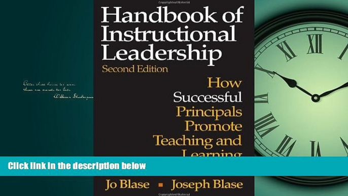 Enjoyed Read Handbook of Instructional Leadership: How Successful Principals Promote Teaching and