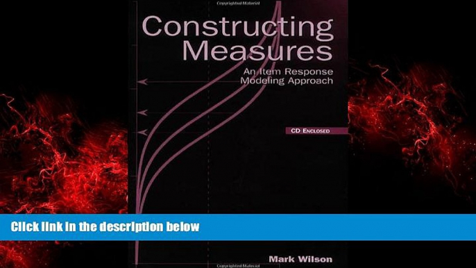 Online eBook Constructing Measures: An Item Response Modeling Approach