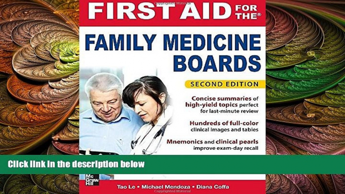 there is  First Aid for the Family Medicine Boards, Second Edition (1st Aid for the Family